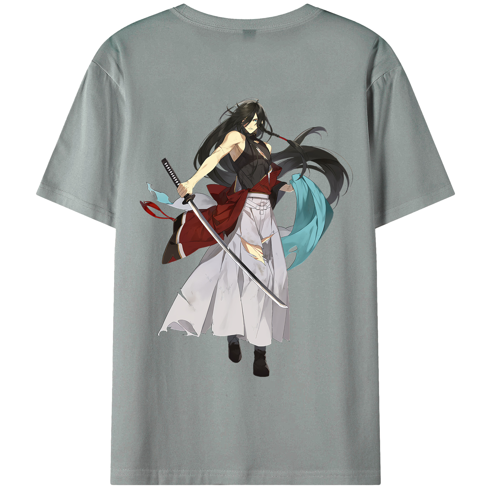 （画像用） 刀剣乱舞 Touken Ranbu 綿100％ メンズ半袖Tシャツ（バックプリント） 通気性